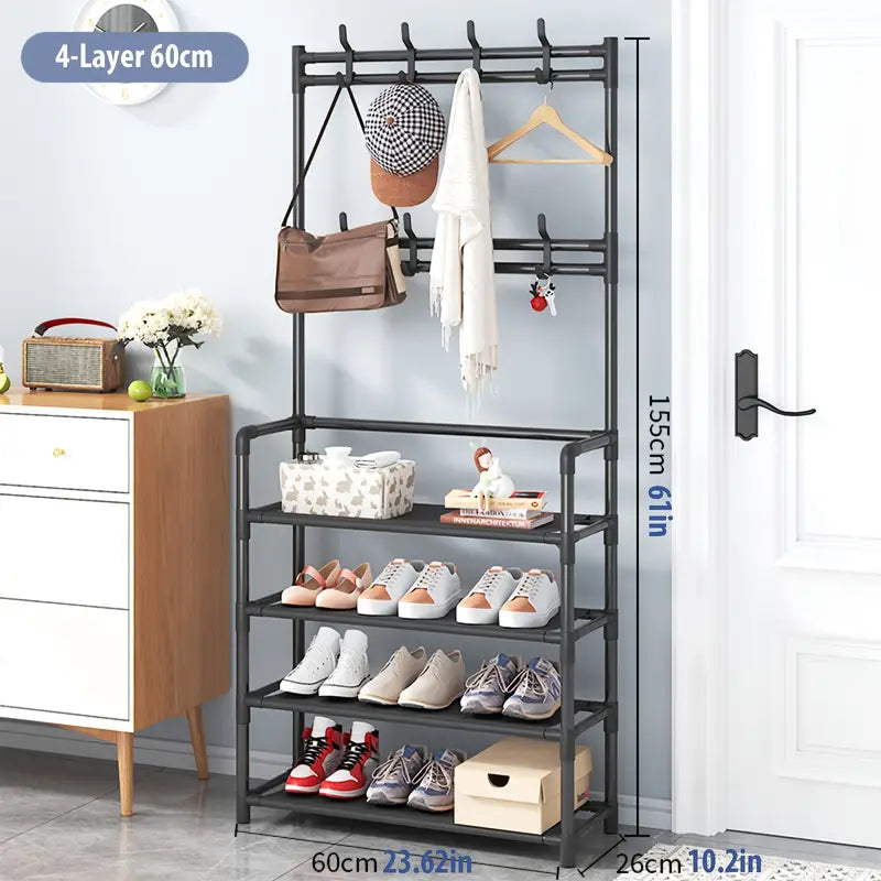 Estante organizador de zapatos y abrigos